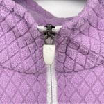 Tek Gear Quilted Fleece 1/4 Zip Pullover Women M Purple Thumbholes Turtleneck Photo 3