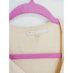 Maje  Academia Silk Wool Asymmetrical Zip Sweater Small Cream Preppy Old Money Photo 3