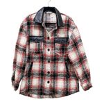 La Miel Saturn Flannel Jacket Red White and Black Size Small Photo 1