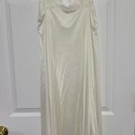 Vintage White Slip Dress Lace Detail Size Small/ Medium Photo 5