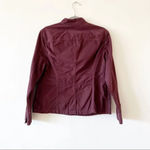 LL Bean Maroon Cotton‎ Jacket Size Medium Petite Purple Photo 1