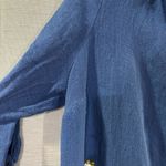 Fig & Flower Boho Embroidered Floral Button Up‎ Blouse | Blue | Size 1X Photo 5