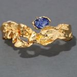 Alexis Bittar NWOT  Gold Bracelet with Blue Accent Photo 1