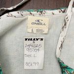 O'Neill boho Green and White Midi Dress size L Photo 5