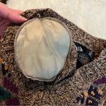 Vintage Pasta V Neck Geometric Print Grandpa Sweater Women’s Size Medium Brown Photo 6