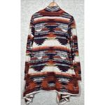 Lucky Brand Open Front Cardigan Sweater Sz L Southwest Aztec Mid Length Casual Photo 3