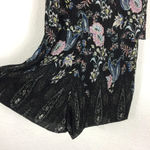 Nordstrom NWT BP Black Paisley Floral Pleated Ruffle Romper XS Photo 9