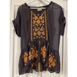 Anthropologie Vanessa Virginia Antala embroidered beaded top small Photo 1