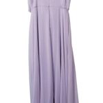 Dessy Collection Vivian Diamond Fit & Flare Long Gown Slit Bridesmaid Wedding Purple Size 10 Photo 2