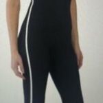 WILO The Label Australia Ribbed Black Jumpsuit With White Stripe Yoga Athletic S Photo 1