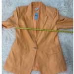 Loft  Petite Womens Blazer Size 10P Peach One Button Career Business‎ Jacket NWT Photo 3