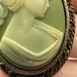 Cameo Lady Face Retro Brooch Pin Signed Peri Photo 5