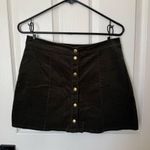 Patrons of Peace Olive Green Button Up Skirt Photo 0