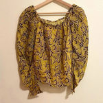 frame denim NWT FRAME Snakeskin Billow Blouse Photo 1