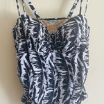 Cacique Swim By Womens Plus Size Underwire Swim Tankini Top Palm Leaves 44DDD Photo 0