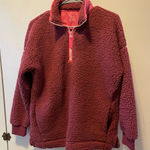 Aerie ‎ Pink Sherpa Quarter-Zip Sweatshirt NWOT Photo 0
