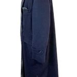 Evan Picone Vintage 100% wool double breasted navy blue overcoat size large L Photo 3