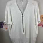 Jolie White Zipper Relaxed Fit Top Photo 4