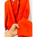 BOSS Burnt Orange Long Sleeve Tie Waist Oversized Blazer Jacket Size US 6 Photo 5