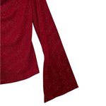 XScape  Red Sparking Blouse Bell Sleeve Vintage 90s WhimsiGoth Vampire Size Small Photo 6