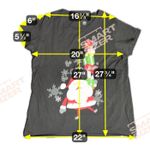 Holiday Time Unisex 2X Santa Claus Ho Ho Ho Gift Stack Black Graphic T Photo 5