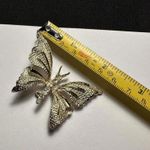 Vintage Rhinestone Butterfly Insect Signed Gerry’s Gold Tone Brooch Pin Photo 5