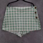 Jolie & Joy Green Plaid Skorts Preppy Mini Shorts Skirt Pull On Pants Plus 2X Size XXL Photo 0