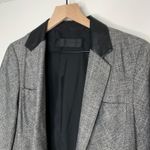 Jenni Kayne  Dark Gray Blazer Lamb Leather Button Closure Womens Medium Photo 3