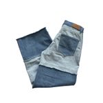 Rails  The Getty Crop Patchwork Light Indigo Blue Jeans Size 27 Photo 8