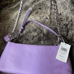 Coach NWT CL407 Charlotte Shoulder Bag Pebble Leather Silver/Iris Color $378 Photo 4