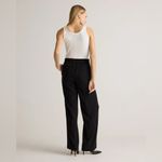 Quince NWT  Stretch Crepe Classic Trouser Pants in Black Size 14 Photo 3