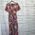 Angie Y2K  Floral Maxi Dress Vintage Women’s Medium Boho Short Sleeve Cottagecore Photo 5