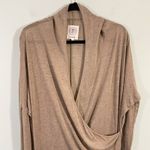 Anagram Women's Brown Tencel Loose Fit Long Sleeve Faux Wrap Dress Size L Size L Photo 2