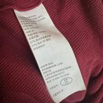 Hollister  Slim Tee Maroon Burgundy Button Up Ribbed Top Y2K Long Sleeve XS Photo 6