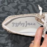 Gypsy Jazz size 10 rose gold animal print slip on shoes with laces new w/out box Tan Photo 4