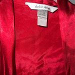 Delicates Vintage  Lingerie Red Satin Kimono Style Robe (Size M/L) Photo 2