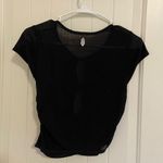 EUC Jr. Movement junior’s black thin lightweight cutout cropped ruched top small Size undefined Photo 3