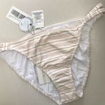 O'Neill O’Neill Bikini Bottom XL Striped Beige White Strap Photo 3