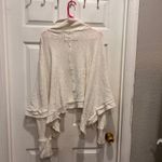 Free People  Moon Daisy Thermal Mock Neck Oversized Cropped Shirt Top Women Large Photo 8