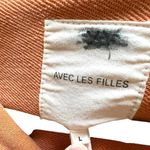 Avec Les Filles  Shirt Jacket Shacket Button Down Coat Orange Size Large Photo 8