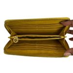 Tory Burch  Mustard Yellow Quilted Leather Full Zip Wallet Photo 7