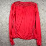 Athleta Long Sleeve V Neck Workout Top Coral Pink Athletic Shirt Women's Size S Photo 11