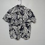 Birdwell Beach Britches Hawaiian Shirt Women's M Black White Floral Cotton NWT Size M Photo 4