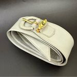 Christian Dior Vintage 17020 Light Gray Soft Leather Women’s Dress Belt Size M Photo 1