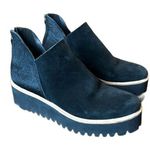 Anthropologie ALL BLACK Flatform Tread Shootie Women's Boots shoes slip on wedge size 8 Photo 0