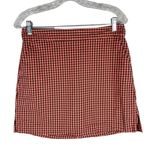 Lady Hagen  Gingham Check Golf Skort 6 Salmon Brown Pockets Skirt Shorts Photo 0