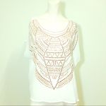 XOXO White Gold Embellished Studded Blouse! Photo 1