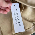 Kirious Faux Vegan Leather Cropped Tank Top, Tan/Cream Tank, Women’s Large Photo 11