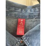 Handmade VINTAGE Denim Christmas Shirt Button Up Embroidered patchworks  4xL Photo 1