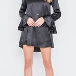 Love Riche Rhinestone Long Bell Sleeve Back Cut Out Mini Dress in Black - Medium Photo 3